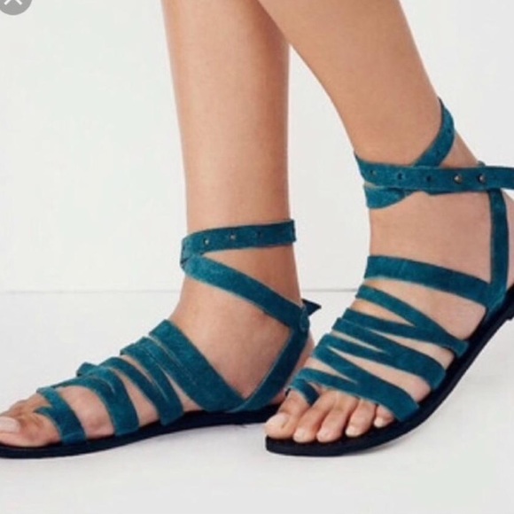 Free People Shoes - Free People Sunever Sandals Forest Green New 7 37
